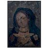 Anónimo. Siglo XIX. Espíritu de Maria. Óleo sobre lámina. 35 x 25 cm
