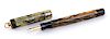 Vintage 1929/1935, Celluloid Fountain Pen Parker Duofold Duofold Pearl & Black, lady's size, Nib C
