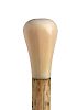 Antique ivory mounted  walking stick with whalebone cane - England early 20th Century