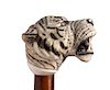 Antique ivory mounted walking stick cane - Germany early 20th Century  