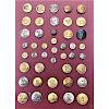 44 S/M BRASS AND SILVER CREST LIVERY BUTTONS