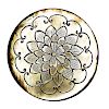 EXTRA LARGE ENGRAVED GILDED PEARL FLOWER PLUS