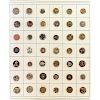 CARD OF 42 SMALL ANIMAL BUTTONS