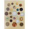 CARD OF ASSORTED MATERIAL BUTTONS