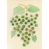 CARD OF GREEN MOONGLOW GLASS BUTTONS