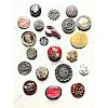 1 CARD OF ASSORTED SUBJECT & ASSORTED MATERIAL BUTTONS