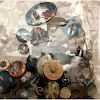 BAG LOT OF ASSORTED WOOD BUTTONS