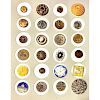 DECORATIVE COLLECTOR CARD OF ASSORTED MATERIAL BUTTONS