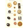 10 SMALL CARDS OF ASSORTED MATERIAL BUTTONS