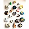 CARD OF ASSORTED MATERIAL & ASSORTED ANIMAL BUTTONS