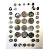 2 CARDS ASSORTED METAL & ASSORTED PLANT LIFE BUTTONS