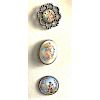 3 VERY COLORFUL CHERUB/CUPID BUTTONS