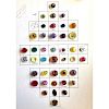 1 CARD OF DIVISION 1 ASSORTED CLEAR & COLORED GLASS BUTTONS