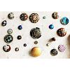 CARD OF SMALL/MEDIUM/LARGE ASSORTED ENAMEL BUTTONS