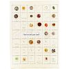 PARTIAL CARD OF DELUXE SMALL ASSORTED MATERIAL BUTTONS