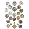FULL CARD OF ASSORTED METAL ASSORTED PICTURE BUTTONS