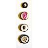 4 S/M/L ASSORTED "LIVERPOOL" TRANSFER PORCELAIN BUTTONS