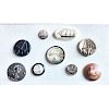 PARTIAL CARD OF SHIPS & MARINE SCENE BUTTONS INCL.WOOD