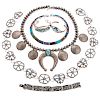 A Collection Ladies Native American Silver Jewelry