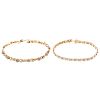 Two Ladies Diamond Tennis Bracelets in 10K Gold