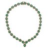14K Gold Diamond Emerald Necklace