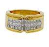 18K Gold Diamond Half Band Ring