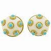 Adria de Haume Turquoise 18k Gold  Earrings