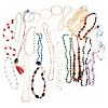 Collection of beaded, silver and costume jewelry