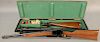 Two 22 caliber rifles, Remington model 12A pump action 22 caliber, 22" barrel, sn:624789 in fitted wood case (532), along with Marlin 39 century lever