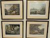 Set of four Marsdent's, American Field Sports hunting lithographs, colored lithographs, Woodcock Shooting/Chasse Aux Becasses, Quail Shooting/Chasse A