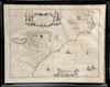 Willem Janszoon Blaeu, hand colored engraved map, Virginia Part is Australis et Florida Partis Orientalis, Interjacentium Regionum Nova Descriptio, si