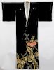 Meiji Period Black and Gold Tomesode Kimono