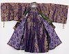 Meiji Period Purple and Gold Haori and Hakama Set