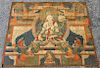 Tibetan Thangka Painting of White Tara Buddha