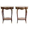Pair of Louis XV Revival Shaped Side Tables