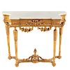 Louis XVI Style Carved Giltwood Side Table