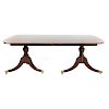 George III Style Double Pedestal Dining Table
