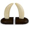 Pair of Whale Tooth Bookends