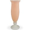 Signed Murano Scavo Glass Vase 