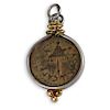 Hadaya Sterling and 14k Gold Judaica Coin Pendant