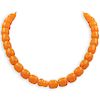 Chinese Butterscotch Amber Beaded Necklace