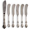 (6 Pc) Sterling Silver Butter Spreaders