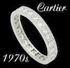 Cartier Estate Platinum 1.25ct Eternity Band Ring