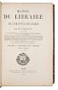 [BOOKS ABOUT BOOKS] -- [BIBLIOGRAPHY]. BRUNET, Jacques Charles (1780-1867). Manuel du libraire et de l'amateur de livres. Berlin: Fraenkel & Cie, 1921