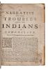 HUBBARD, William (1621?-1704). The Present State of New-England, being a Narrative of the Troubles with the Indians. London: for Tho. Parkhurst, 1677.