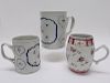 3 Chinese Export Porcelain Mugs, 18th C
