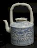 Chinese Qing Dynasty Blue and White Small Teapot