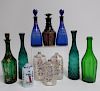 Group of Colored Glass Decanters