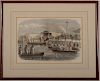 Victoria Albert's Royal Navy Review Engraving 1856