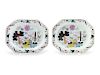 A Pair of Chinese Export Sacred Fungi Porcelain Platters